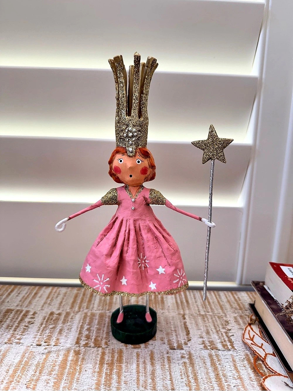 Lori Mitchell Good Witch Glinda Pink & Gold Holiday Decor Figurine